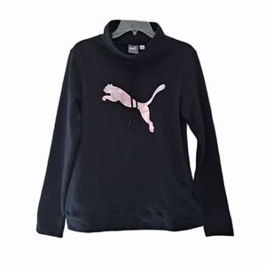 Puma Black Sweater with Pink Logo